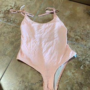 Gingham one pice swimsuit